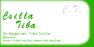 csilla tiba business card